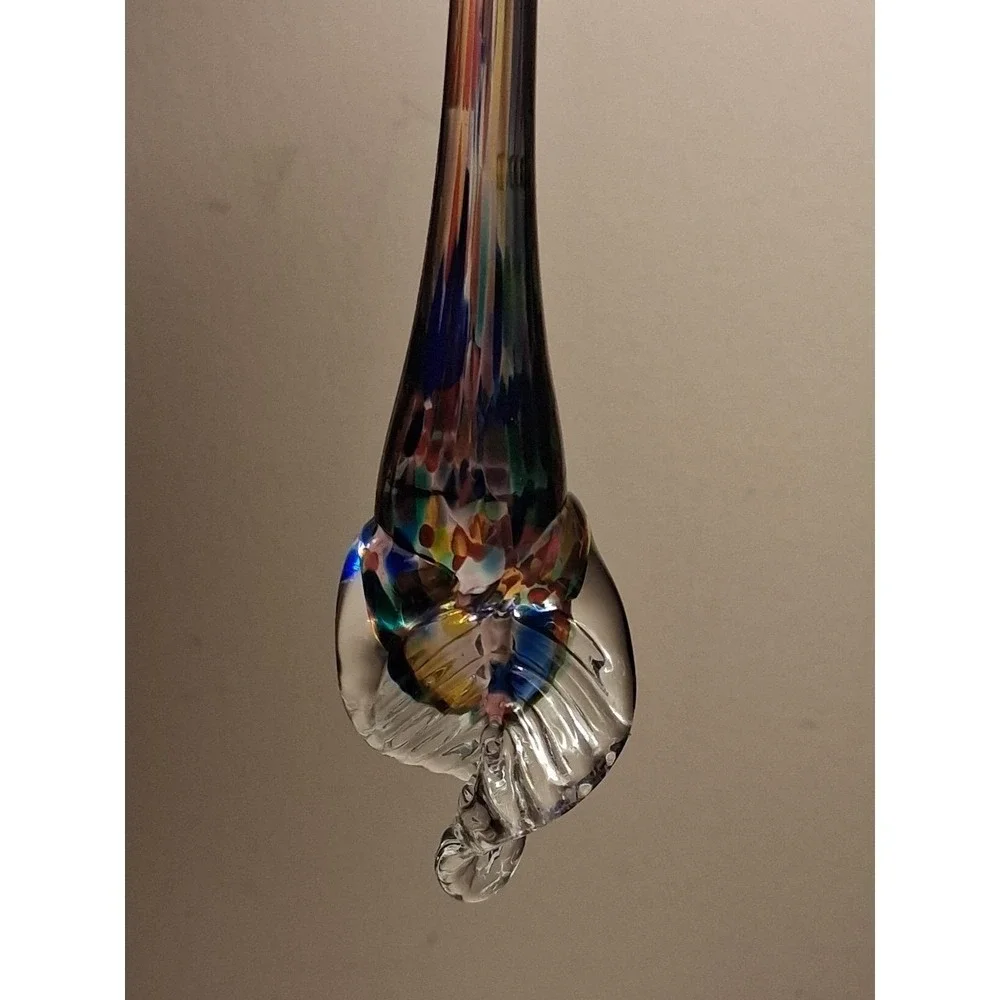 Hand Blown Art Glass Icicle Christmas Ornament 7
